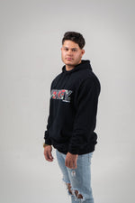 Red Roses Hoodie Black