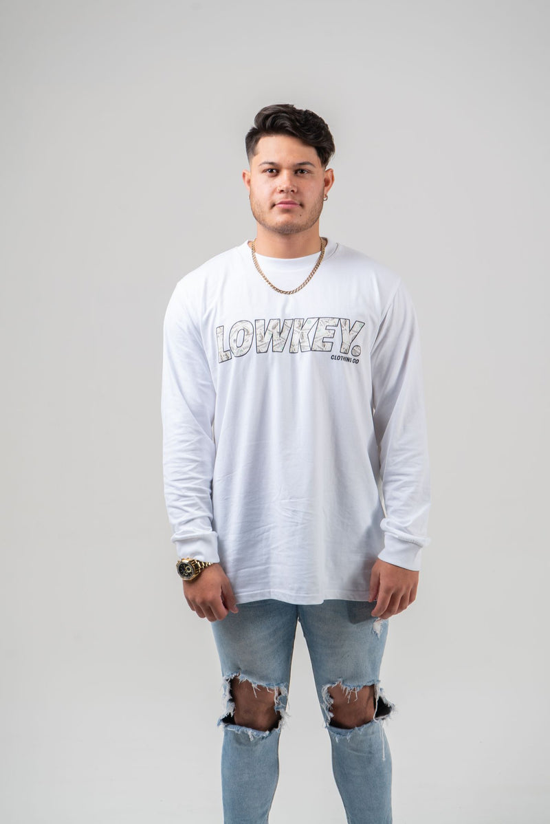 Hustler's Ambition Long Sleeve White