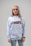 Red Roses Hoodie White